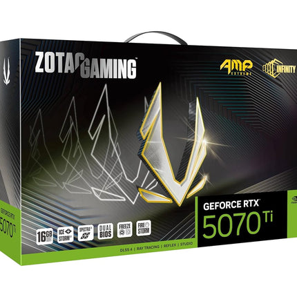 ZOTAC Gaming Geforce RTX 5070 Ti AMP Extreme Infinity Graphics Card - Black|16 GB|DLSS 4|GDDR7|256 Bit|Icestorm 3.0 Advanced Cooling|Triple Fan|Spectra 2.0 ARGB Lighting|ZT-B50710B-10P (BRAND NEW/SEALED)