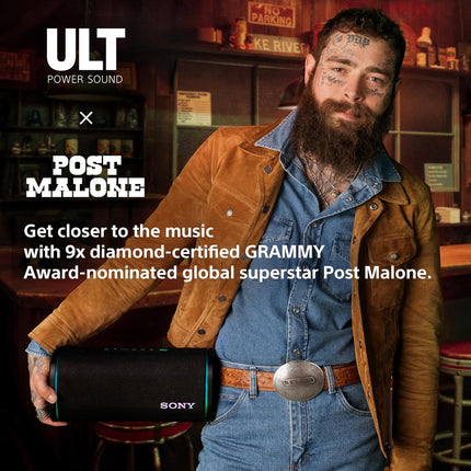 Sony New Launch ULT Field 5 Bluetooth Wireless Speaker with Massive Bass|360° Party Light|25hrs Playtime|IP67|Shoulder Strap|Quick Charge|Built in Powerbank|Party Connect(SRS-ULT50)-Black