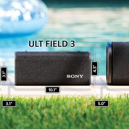 Sony New Launch ULT Field 5 Bluetooth Wireless Speaker with Massive Bass|360° Party Light|25hrs Playtime|IP67|Shoulder Strap|Quick Charge|Built in Powerbank|Party Connect(SRS-ULT50)-Black