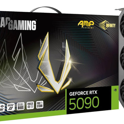 ZOTAC Gaming GeForce RTX 5090 AMP Extreme Infinity Graphics Card - Black | 32GB | DLSS 4 | GDDR7 | 512 bit | IceStorm 3.0 Advanced Cooling | Triple Fan | ARGB Lighting | 34% Larger Vapor Chamber (BRAND NEW/SEALED)