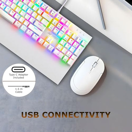 Ant Esports MK4100 RGB Mechanical Gaming Keyboard, Outemu Brown Switches Tactile & Clicky – Chroma RGB – Magnetic Wrist Rest – Double Shot ABS Keycaps, Hot Swappable Switches – Mercury - Unboxify