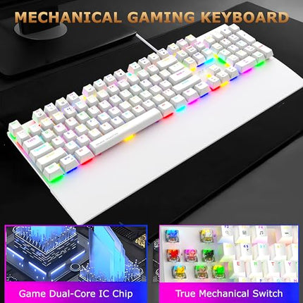 Ant Esports MK4100 RGB Mechanical Gaming Keyboard, Outemu Brown Switches Tactile & Clicky – Chroma RGB – Magnetic Wrist Rest – Double Shot ABS Keycaps, Hot Swappable Switches – Mercury - Unboxify