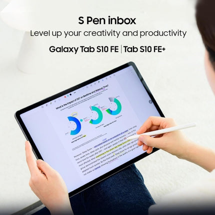 Samsung Galaxy Tab S10 FE, S Pen in-Box, 27.7 cm (10.9 inch) LCD Display, 12 GB RAM, 256 GB Storage, Wi-Fi + 5G Tablet, Gray