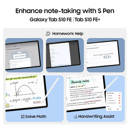 Samsung Galaxy Tab S10 FE, S Pen in-Box, 27.7 cm (10.9 inch) LCD Display, 12 GB RAM, 256 GB Storage, Wi-Fi + 5G Tablet, Gray
