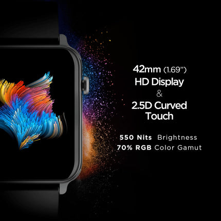 Boat Wave Call Smart Watch for Men & Women, Bluetooth Calling, 1.69" (4.2 cm) Display w/ 550 NITS, 150+ Watch Faces, Multi-Sport Modes,HR,SpO2, IP68 (Bold Black)