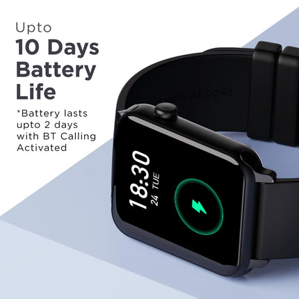 Boat Wave Call Smart Watch for Men & Women, Bluetooth Calling, 1.69" (4.2 cm) Display w/ 550 NITS, 150+ Watch Faces, Multi-Sport Modes,HR,SpO2, IP68 (Bold Black)