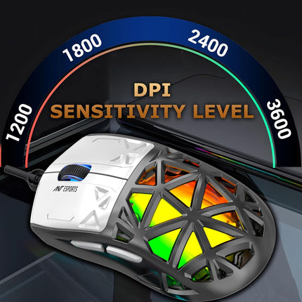 Ant Esports Thunder10, 60% Wired Mechanical Gaming Keyboard Mouse Combo, Anti-Ghosting Brown Switch RGB Backlit Keyboard,5 Programable Buttons 3200DPI RGB Weight Honeycomb Mouse PC MAC_Carbon Black