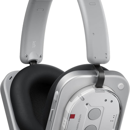 Nothing Headphone (1) Hybrid Active Noise Cancelling Headphones, Wireless Over-Ear Headphones with 6 Mics, 80Hrs Playtime, Hi-Res Audio, KEF-Tuned, Spatial Sound, Comfort Fit & Fast Charging White