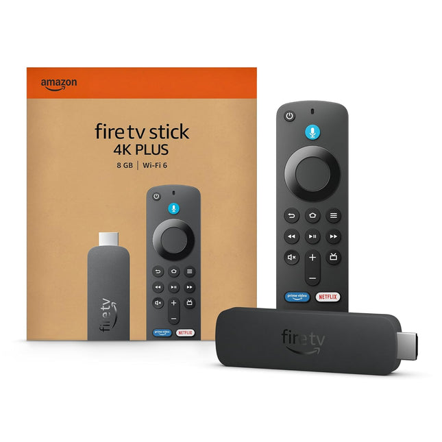 Amazon Fire TV Stick 4K Plus (newest model), Alexa Voice Search, Cinematic 4K streaming with HDR10+, Wi-Fi 6, Dolby Vision/Atmos