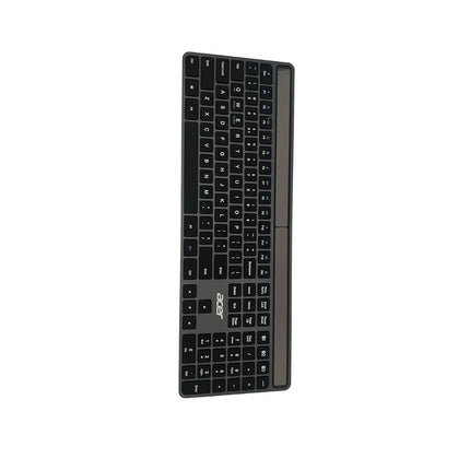 Acer Solaris Solar Powered Bluetooth Keyboard, 109-Key Wireless Keyboard with Super-Capacitor, Multi-Device BT 5.0, Type-C Emergency Charging, 10m Range, for Windows, Mac, Android, Space Grey - Unboxify