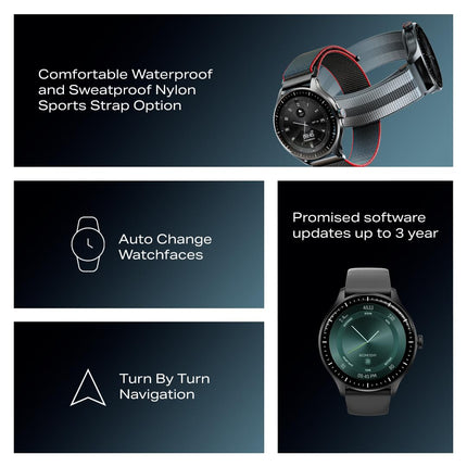 Boat Valour Watch 1 GPS, AI Based Auto Gym Mode, Built-in GPS, Advanced X2 Chip, 6-axis sensors, 3 ATM,15 Days Battery,1.43" AMOLED Display w/Gorilla Glass Smart Watches for Man (Fusion Grey) - Unboxify