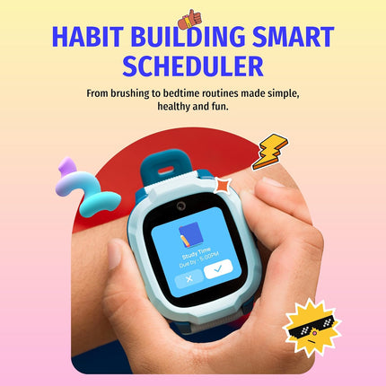 Noise Junior Explorer 2 Smart Watch for Kids with 4G SIM Compatible, 2-Way Video & Voice Calling, Geofencing, Real Time Location Monitoring via Google Maps, IP68, SOS Emergency Alerts (Frost Pop) - Unboxify