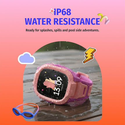 Noise Junior Explorer 2 Smart Watch for Kids with 4G SIM Compatible, 2-Way Video & Voice Calling, Geofencing, Real Time Location Monitoring via Google Maps, IP68, SOS Emergency Alerts (Frost Pop) - Unboxify