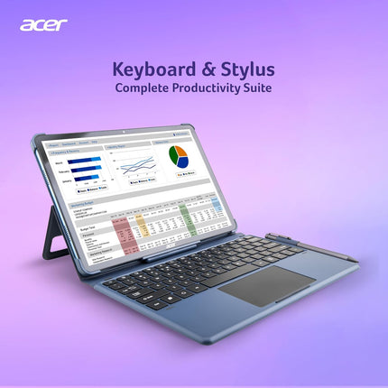 Acer Iconia Tab iM11-12M | 11.45” 60 Hz IPS Display, 450 nits, 8GB RAM + 256GB storage, 16MP Rear + 8MP Front Camera,Fingerprint Reader,Wi-Fi + 4G LTE(Calling), Android 14,BT 5.2, Slim Metal Body,Blue