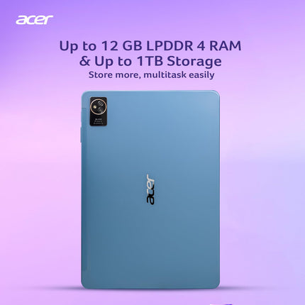 Acer Iconia Tab iM11-12M | 11.45” 60 Hz IPS Display, 450 nits, 8GB RAM + 256GB storage, 16MP Rear + 8MP Front Camera,Fingerprint Reader,Wi-Fi + 4G LTE(Calling), Android 14,BT 5.2, Slim Metal Body,Blue