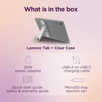 Lenovo Tab | 10.1" Display | Wi-Fi Only | 4 GB RAM + 64 GB ROM (Expandable up to 1 TB) | Metal Body | Dual Speakers with Dolby Atmos | Android 14 | Color: Luna Grey