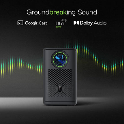 Lumio Arc 5 Projector | Official Google TV & Netflix | 1080p Full HD | 4K Downscaling via HDMI | 200 ANSI Lumens | 100" Screen | Auto Keystone, Obstacle Avoidance | Dolby Audio | Bluetooth Speaker - Unboxify
