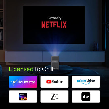 Lumio Arc 5 Projector | Official Google TV & Netflix | 1080p Full HD | 4K Downscaling via HDMI | 200 ANSI Lumens | 100" Screen | Auto Keystone, Obstacle Avoidance | Dolby Audio | Bluetooth Speaker - Unboxify