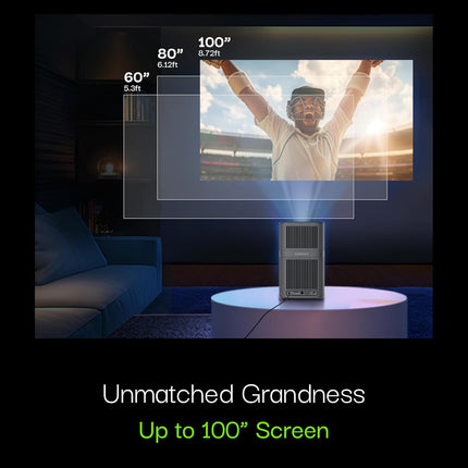 Lumio Arc 5 Projector | Official Google TV & Netflix | 1080p Full HD | 4K Downscaling via HDMI | 200 ANSI Lumens | 100" Screen | Auto Keystone, Obstacle Avoidance | Dolby Audio | Bluetooth Speaker - Unboxify