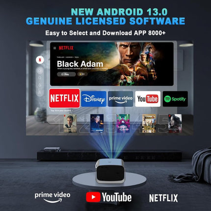 Maizic Smarthome CineCast Pro Smart LED Projector, 18000 Lumens, 4K Support, 170 Inches Screen Size, Auto [Focus | Keystone], BT v5.2, HDMI, USB, RJ45, WiFi, 1080p Native, APP Support, Miracast - Unboxify