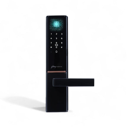 Godrej Smart Lock | The Only 7 in 1 NFC Digital Lock with Scheduled Biometric Access | VDP Compatible | Wooden Door in Home & Offices | Matte Black |3 Yrs Warranty |Made in India - Unboxify