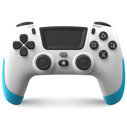 NITHO SMART PS Wireless Controller for PC, PS4, PS3, Android & iOS | Gaming Gamepad with Touchpad, Adjustable Turbo & Dual Vibration, 6-Axis Motion Sensor, M1/M2 Programmable Buttons - White & Blue