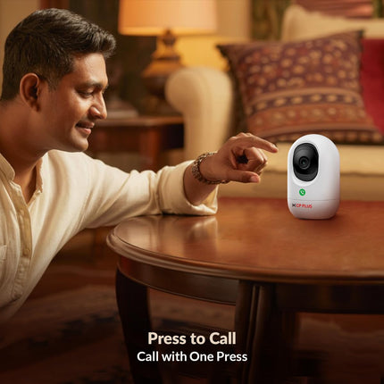 CP PLUS 4MP Quad HD Smart Wi-Fi CCTV Camera | 360° Pan & Tilt | Press to Call | CTC Cyber Secure Tech | Smart Detection Suite | View & Talk | IR Night Vision | Cloud Recording | OK Google | CP-E44Q - Unboxify