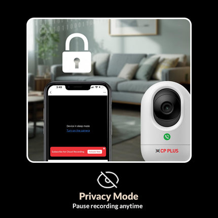 CP PLUS 4MP Quad HD Smart Wi-Fi CCTV Camera | 360° Pan & Tilt | Press to Call | CTC Cyber Secure Tech | Smart Detection Suite | View & Talk | IR Night Vision | Cloud Recording | OK Google | CP-E44Q - Unboxify