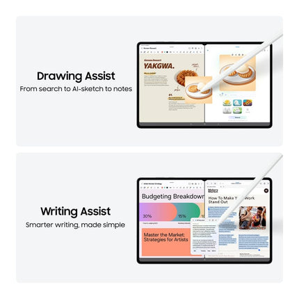 Samsung Galaxy Tab S11 Ultra with AI, Hexagonal S-Pen in-Box, 36.9 cm (14.6 Inch) Dynamic AMOLED 2X Display, 120Hz Refresh Rate, Pre Loaded Pro Apps, 12GB RAM, 256GB Storage, Wi-Fi Tablet, Silver