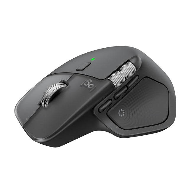 Logitech MX Master 4, Ergonomic Wireless Mouse with Advanced Performance Haptic Feedback, Ultra-Fast Scrolling, USB-C Charging, Bluetooth, Windows, MacOS - Graphite - Unboxify