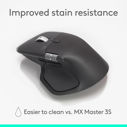 Logitech MX Master 4, Ergonomic Wireless Mouse with Advanced Performance Haptic Feedback, Ultra-Fast Scrolling, USB-C Charging, Bluetooth, Windows, MacOS - Graphite - Unboxify