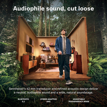 Sennheiser HDB 630 Hi-Res Wireless Headphones, 42 mm Drivers, aptX HD Adaptive, ANC, 60h Battery, Parametric EQ & Crossfeed Feature, BTD 700 USB-C Dongle - Unboxify