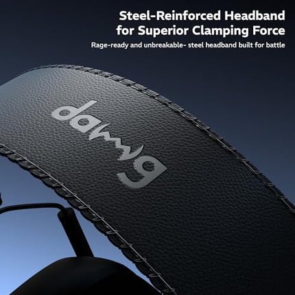 daWg HeadBug G60 Lightweight Wireless Gaming Headphones, 20ms Ultra Low Latency (2.4GHz), Bluetooth v5.4, 40mm Neodymium Drivers, Crystal Clear Mic, Soft Leatherlite Headband, for PS5, PS4, PC, Mobile - Unboxify