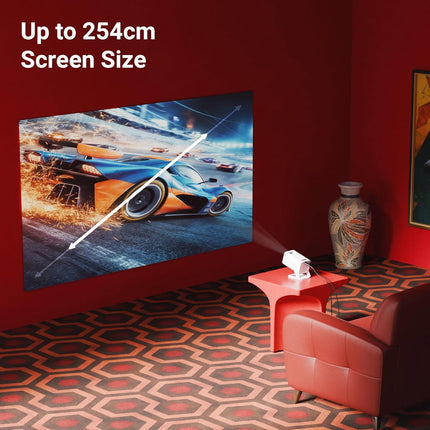 Zebronics Android Smart LED Projector, 4K UHD Support, 4000 Lumens, 100" Screen Size, 240° Tiltable, Auto Keystone, OTT Apps (Netflix, Prime), Miracast, WiFi, BT v5.4, HDMI, USB (Pixaplay 35)