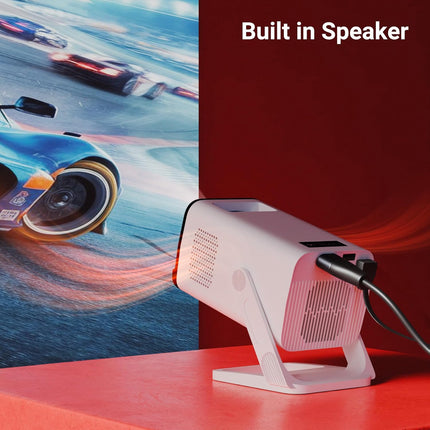 Zebronics Android Smart LED Projector, 4K UHD Support, 4000 Lumens, 100" Screen Size, 240° Tiltable, Auto Keystone, OTT Apps (Netflix, Prime), Miracast, WiFi, BT v5.4, HDMI, USB (Pixaplay 35)