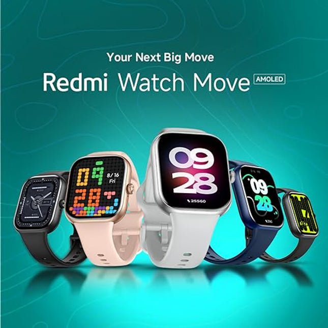 REDMI Watch Move 1.85 Premium AmoLED,14 Day Battery,Best Accuracy,Dual Core Processor Smartwatch - Unboxify
