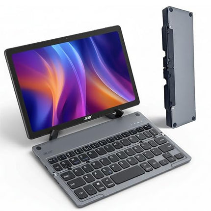 acer Trifold Pro | 60 Keys Foldable Bluetooth Keyboard | BT 5.0 | Rechargeable 140mAh Battery | USB-C Fast Charging | Compact Travel Design | 40H Working Time | Space Grey | Windows/Mac/Android - Unboxify