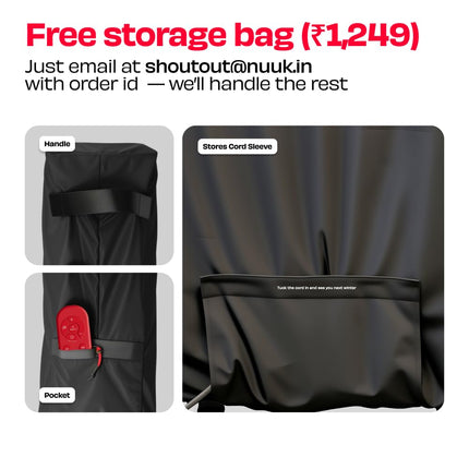 NUUK HÖT BLOX Smart OFR | Free Storage Bag | Remote Control & Smart App | Up to 20% Energy Savings | 30% Faster Heating | 11 M-Shaped Fins | 2200W Power | 4 Heat Modes | Oil Heater For Home - Unboxify