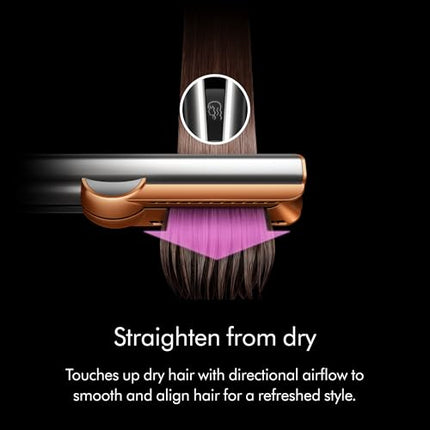 Dyson Airstrait™ Hair Straightener | Wet-to-dry straightener | Straightens with air | 2 airflows & 6 heat temperature settings (Prussian Blue/Rich Copper) (BRAND NEW/SEALED) - Unboxify
