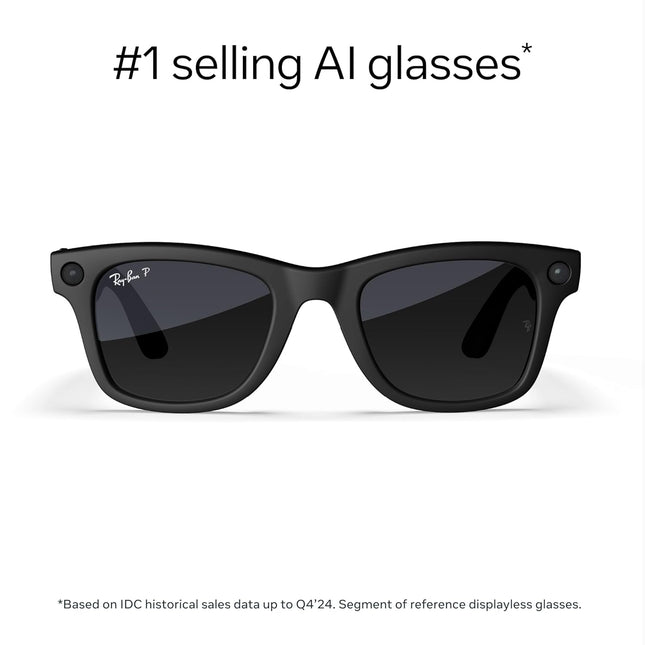 Ray-Ban | Meta Wayfarer (Gen 1) Large - Matte Black, Polarised Gradient Graphite Lenses - Unboxify