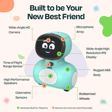 Miko Mini with 2 Years Free Max: AI Robot for Kids | Fosters STEAM Learning & Education | Packed with Games, Dance, Singing | Child-Safe Conversational Learning | Ideal Gift for Boys & Girls 5+ Blue - Unboxify