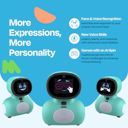 Miko Mini with 2 Years Free Max: AI Robot for Kids | Fosters STEAM Learning & Education | Packed with Games, Dance, Singing | Child-Safe Conversational Learning | Ideal Gift for Boys & Girls 5+ Blue - Unboxify