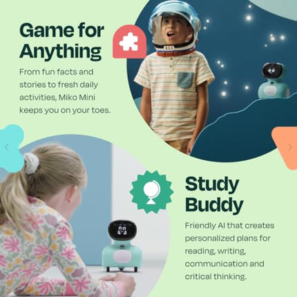 Miko Mini with 2 Years Free Max: AI Robot for Kids | Fosters STEAM Learning & Education | Packed with Games, Dance, Singing | Child-Safe Conversational Learning | Ideal Gift for Boys & Girls 5+ Blue - Unboxify
