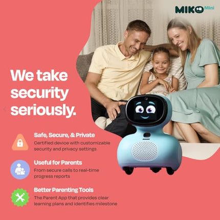 Miko Mini with 2 Years Free Max: AI Robot for Kids | Fosters STEAM Learning & Education | Packed with Games, Dance, Singing | Child-Safe Conversational Learning | Ideal Gift for Boys & Girls 5+ Blue - Unboxify