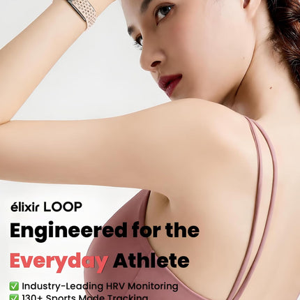 élixir LOOP Activity & Fitness Tracker with 30 Days Battery Life | 24/7 Activity Tracker | Advanced HRV | Blood Pressure | Sleep & Stress | 120+ Sports Modes | Improve Recovery & Wellness (BRAND NEW/SEALED) - Unboxify