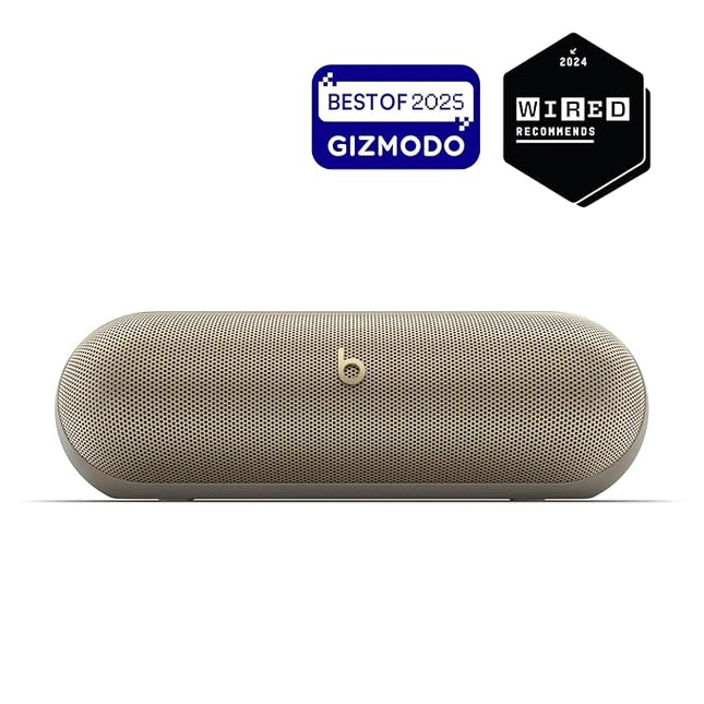 Beats Pill – Wireless Bluetooth Speaker and Portable Charger via USB-C – Up to 24 Hours Battery Life, IP67 Water Resistant, Apple & Android Compatible, Built-in Microphone – Champagne Gold