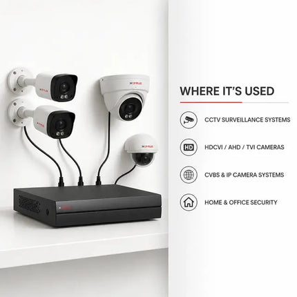 CP-UVR-0401E1V-I 4Ch. 1080N Digital Video Recorder Setup With 500 GB Hard Drive,Four Cameras & Cable - Unboxify