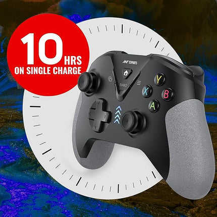 Ant Esports GP365 Pro Wireless Controller with Hall Effect Magnetic Triggers for PC/PS3/Android, 2.4G Connectivity (Black/Grey) - Unboxify