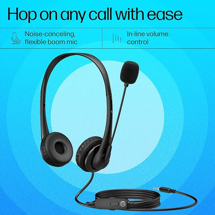 HP G2 Stereo Wired Headset with Quick 3.5mm connectivity - Unboxify