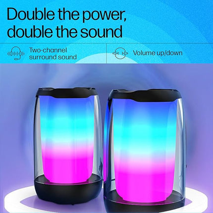 HP Multimedia Speaker DHS-5100, High Power Speaker with Pure and Pleasant Sound Quality; RGB Light Effect; USB Powered; Bluetooth® 5 connectivity Support; Dual Speaker Design - Unboxify